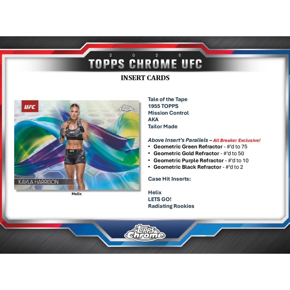 2025 Topps Chrome UFC Breaker's Delight Box | Steel City
