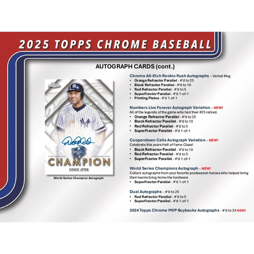 2025 Topps Chrome Baseball Hobby Box | Steel City Collectibles