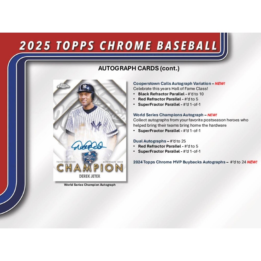 topps chrome 2025 rare cards 2025 Topps Chrome Update Series Baseball Hobby Box main image 1