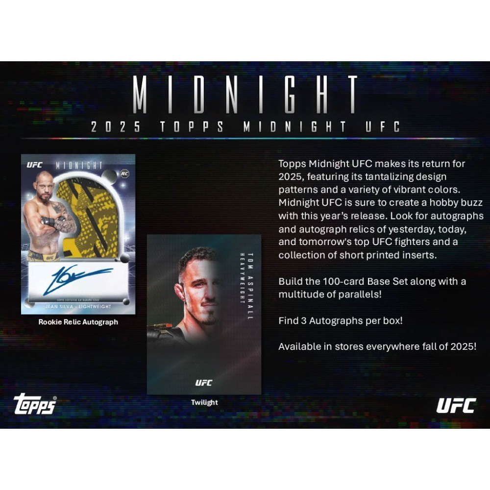 海外製 モスカート120P 6個 UFC他 2025 Topps Midnight UFC Hobby Box