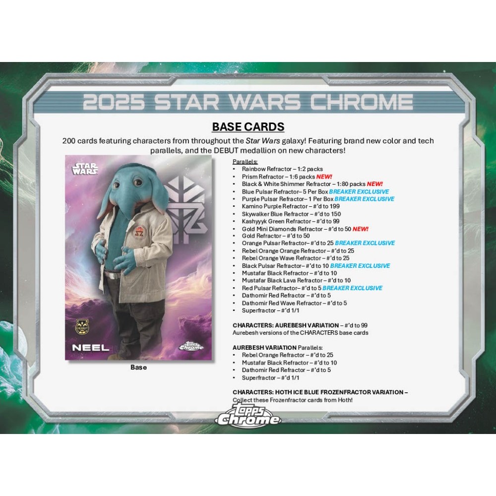 Topps - 99枚限定 Star Wars Galaxy Chrome AM-14 2023 Topps Chrome Star Wars Galaxy COMPLETE YOUR SET