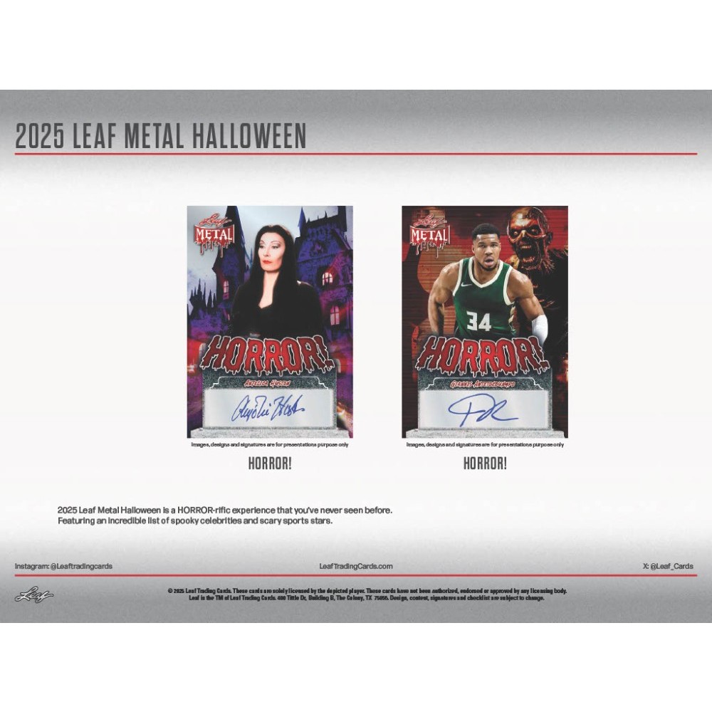 2025 Leaf Metal Halloween Hobby Box | Steel City Collectibles