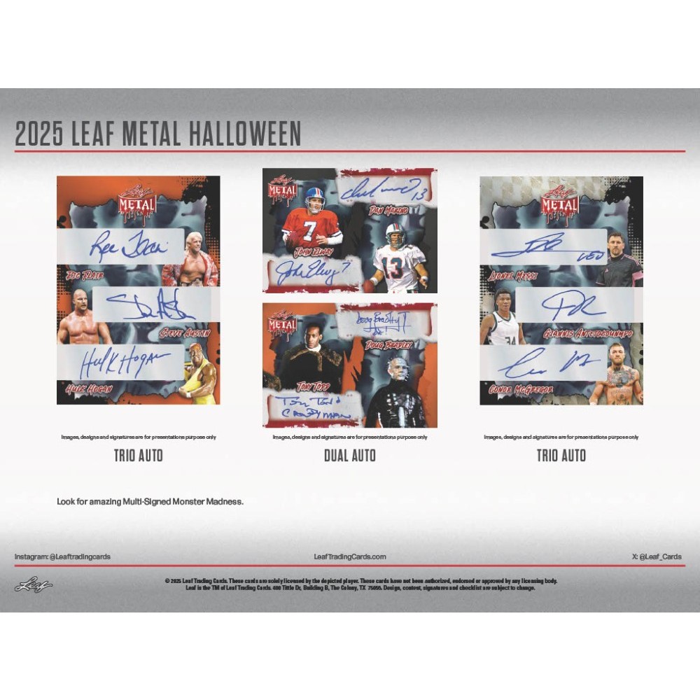 2025 Leaf Metal Halloween Hobby Box | Steel City Collectibles