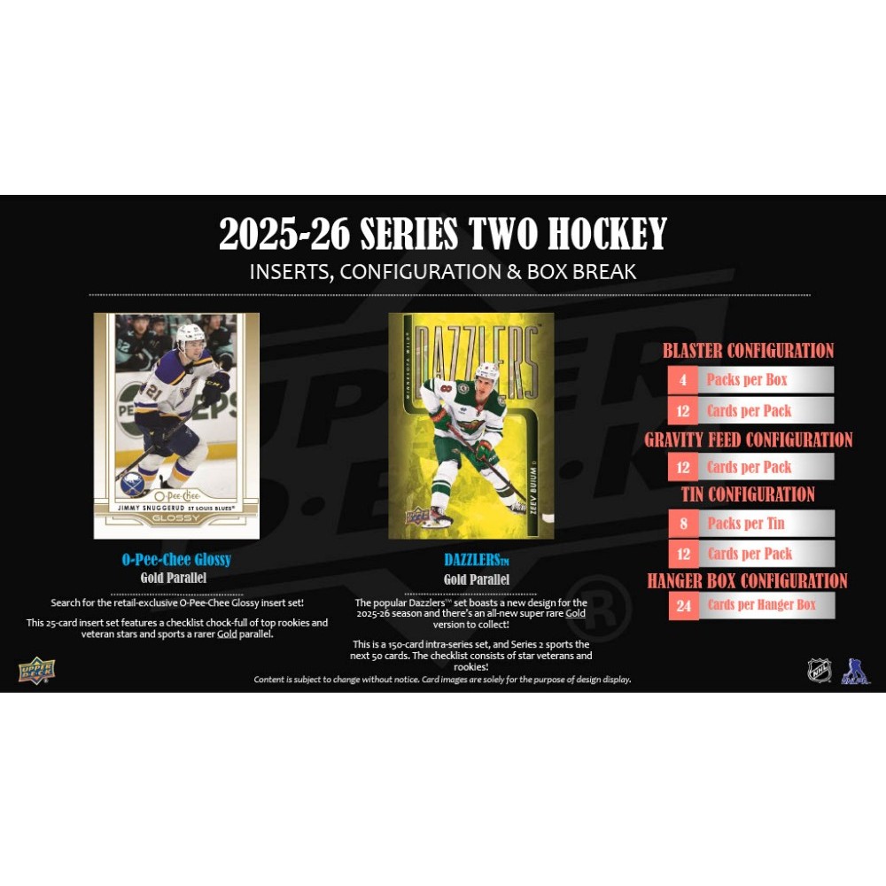 2025-26 Upper Deck Series 2 Hockey Blaster 20-Box Case | Steel