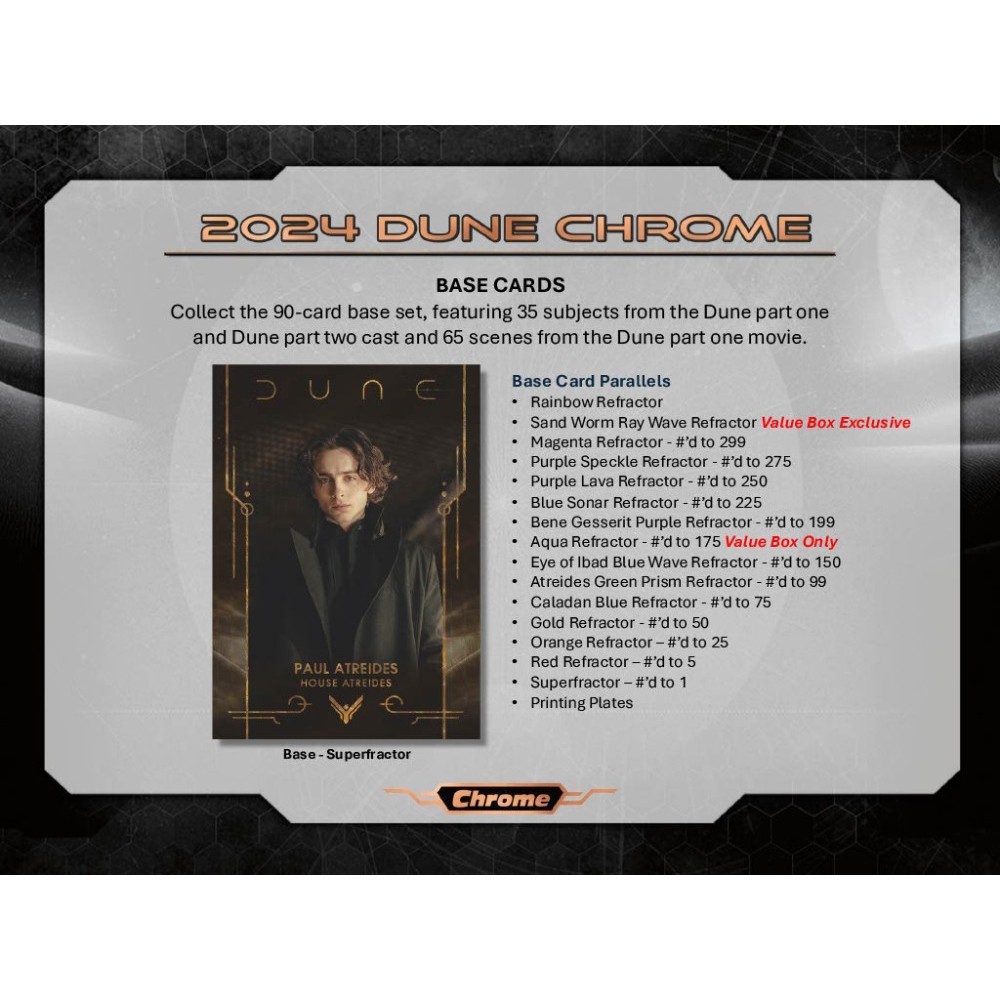 2024 Topps Dune Chrome Blaster Box | Steel City Collectibles