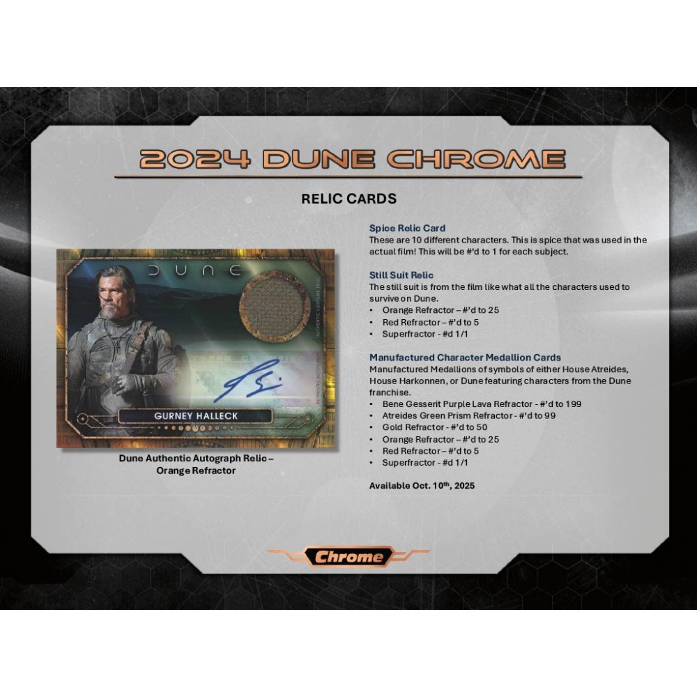 2024 Topps Dune Chrome Blaster Box | Steel City Collectibles