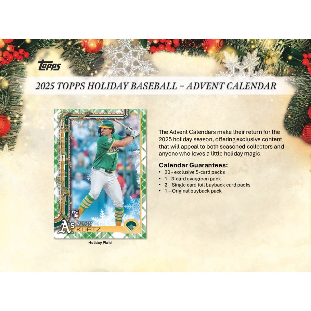2025 Topps Holiday Baseball Advent Calendar Box | Steel City
