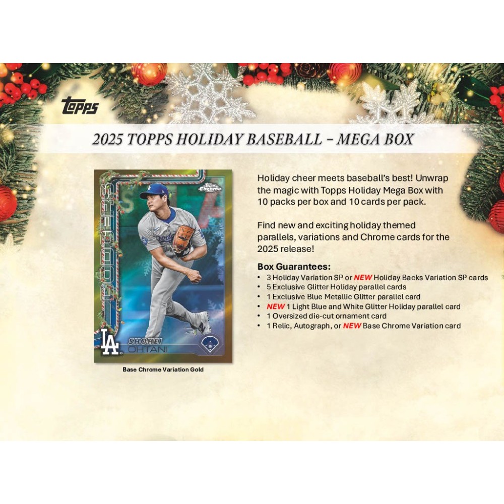 2025 Topps Holiday Baseball Mega Box | Steel City Collectibles