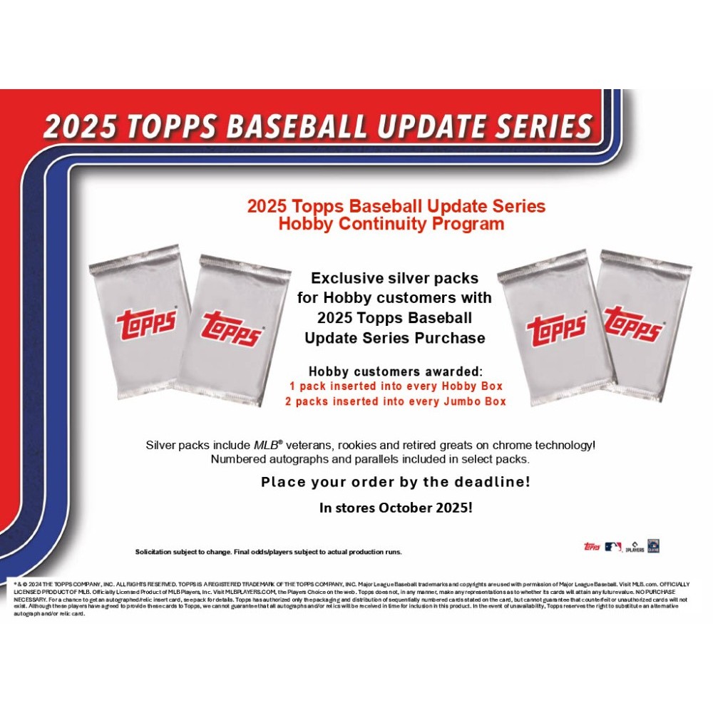 2025 Topps Update Series Baseball Hobby Jumbo Box | Steel City