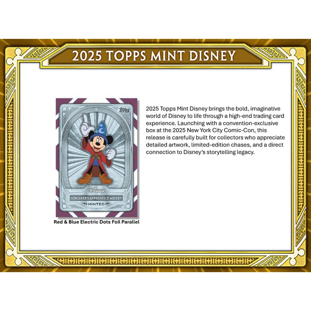 新品2025 Topps Disney Mint Hobby Box ディズニー ミントモール / MINT-WEB店 (ボックス通販) / 2025 TOPPS DISNEY