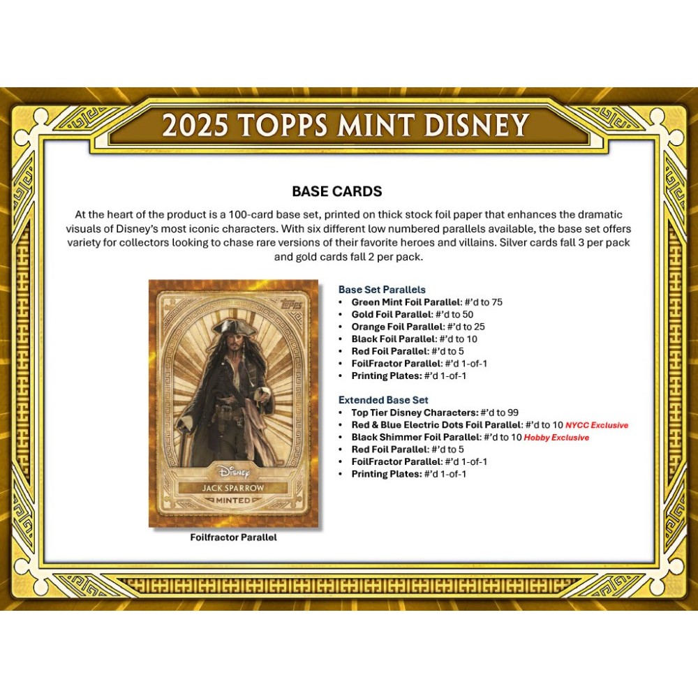 新品2025 Topps Disney Mint Hobby Box ディズニー Topps 2025 Disney Mint Hobby Box - Best Buy
