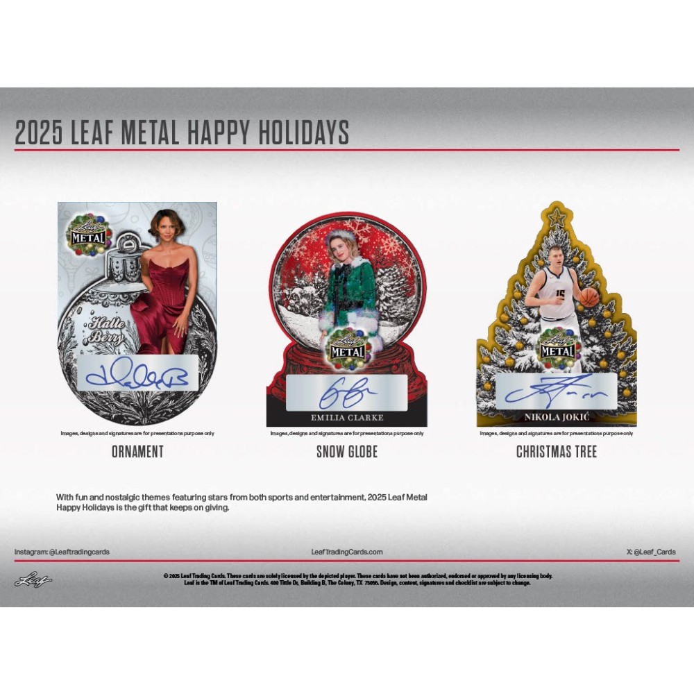 2025 Leaf Metal Happy Holidays Hobby Box | Steel City Collectibles