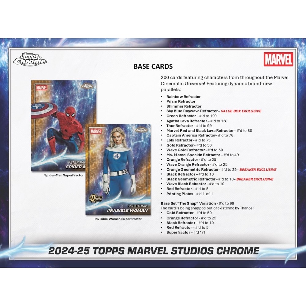 2025 Topps Marvel Studios Chrome Breaker's Delight Box | Steel