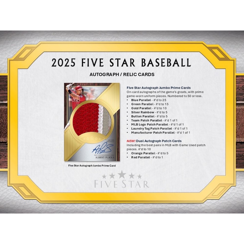 2025 Topps Five Star Baseball Hobby Box | Steel City Collectibles