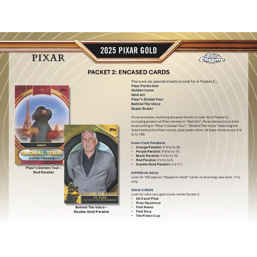 2025 Topps Pixar Gold Hobby Box | Steel City Collectibles