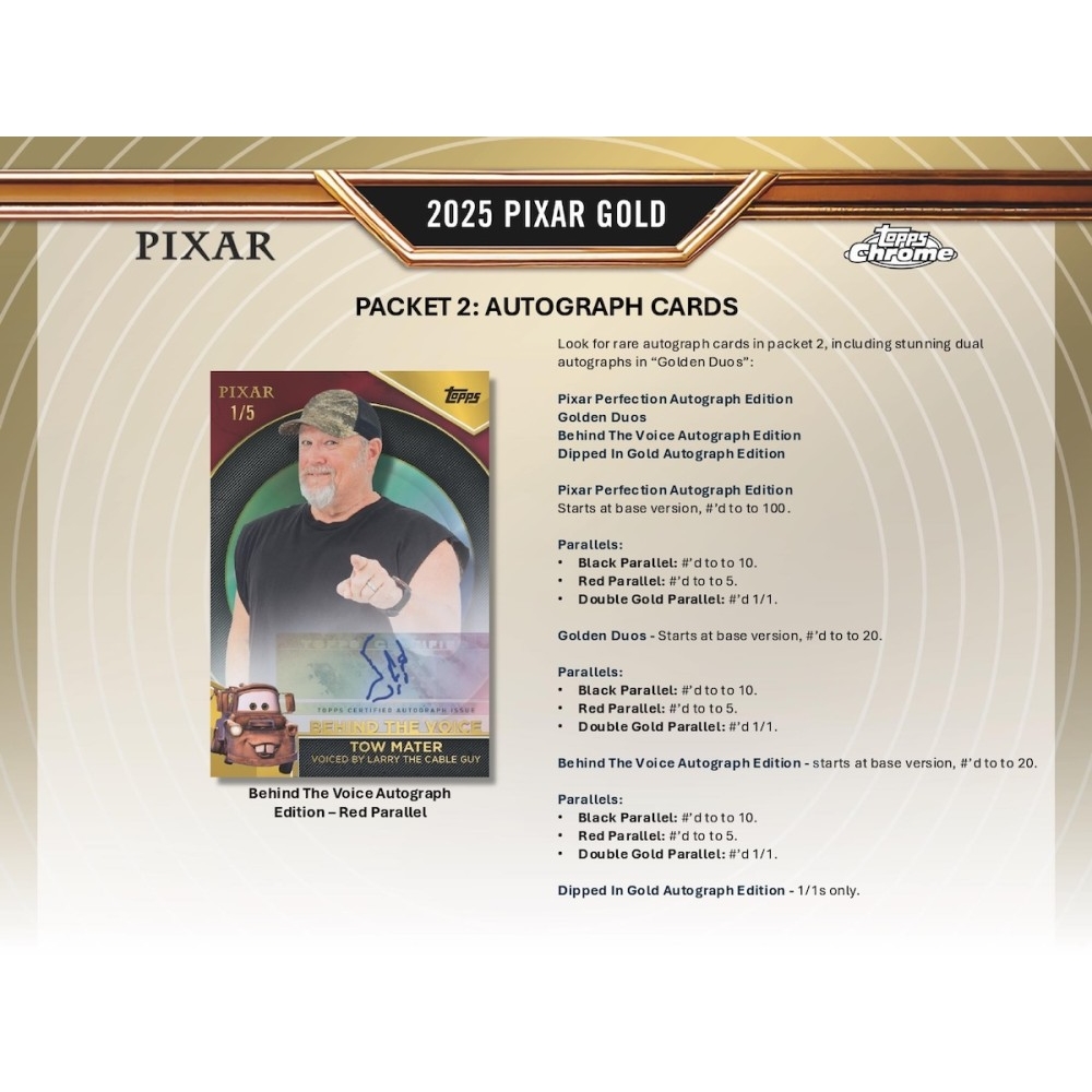 2025 Topps Pixar Gold Hobby Box | Steel City Collectibles
