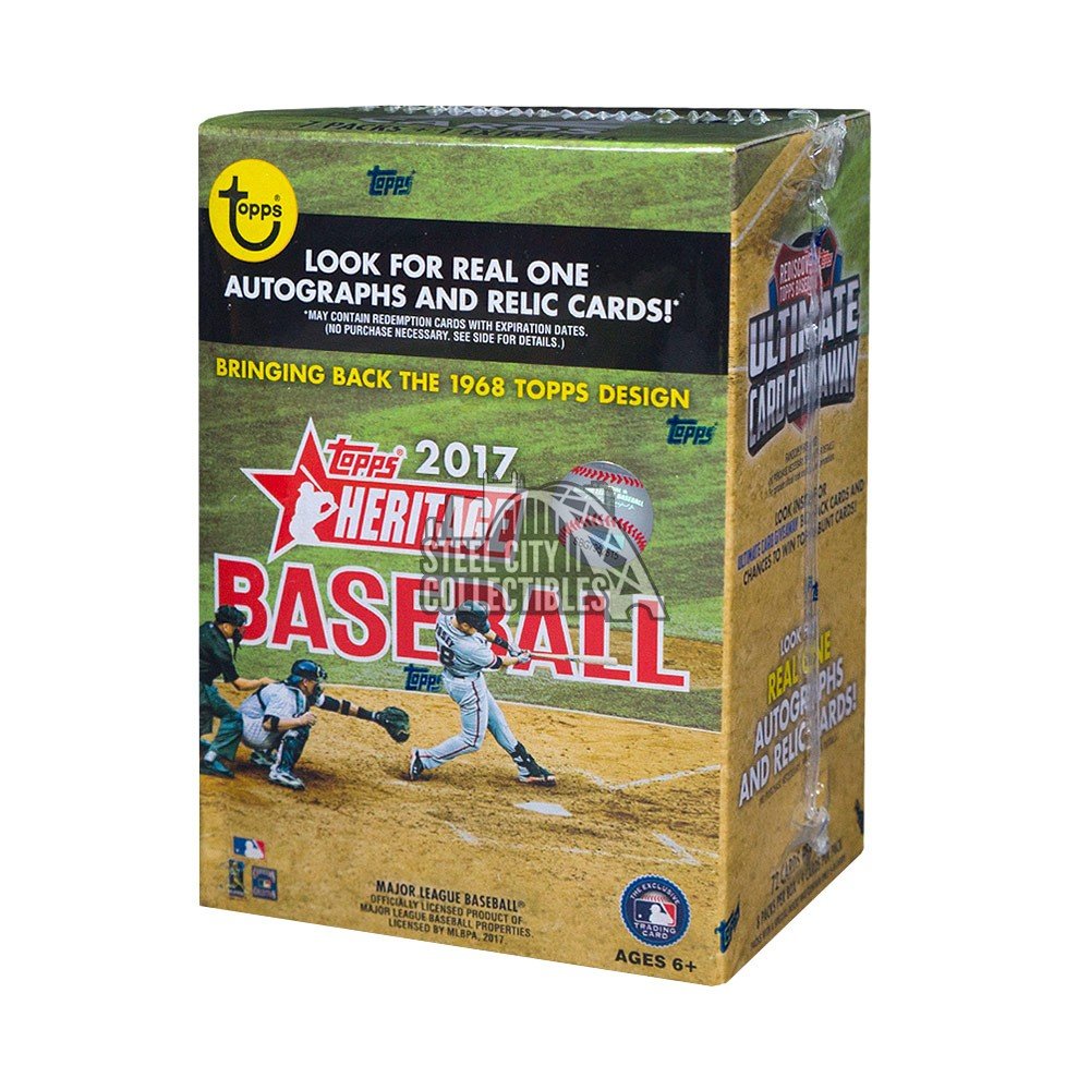 2017 Topps Heritage Baseball 8ct Blaster Box Steel City Collectibles