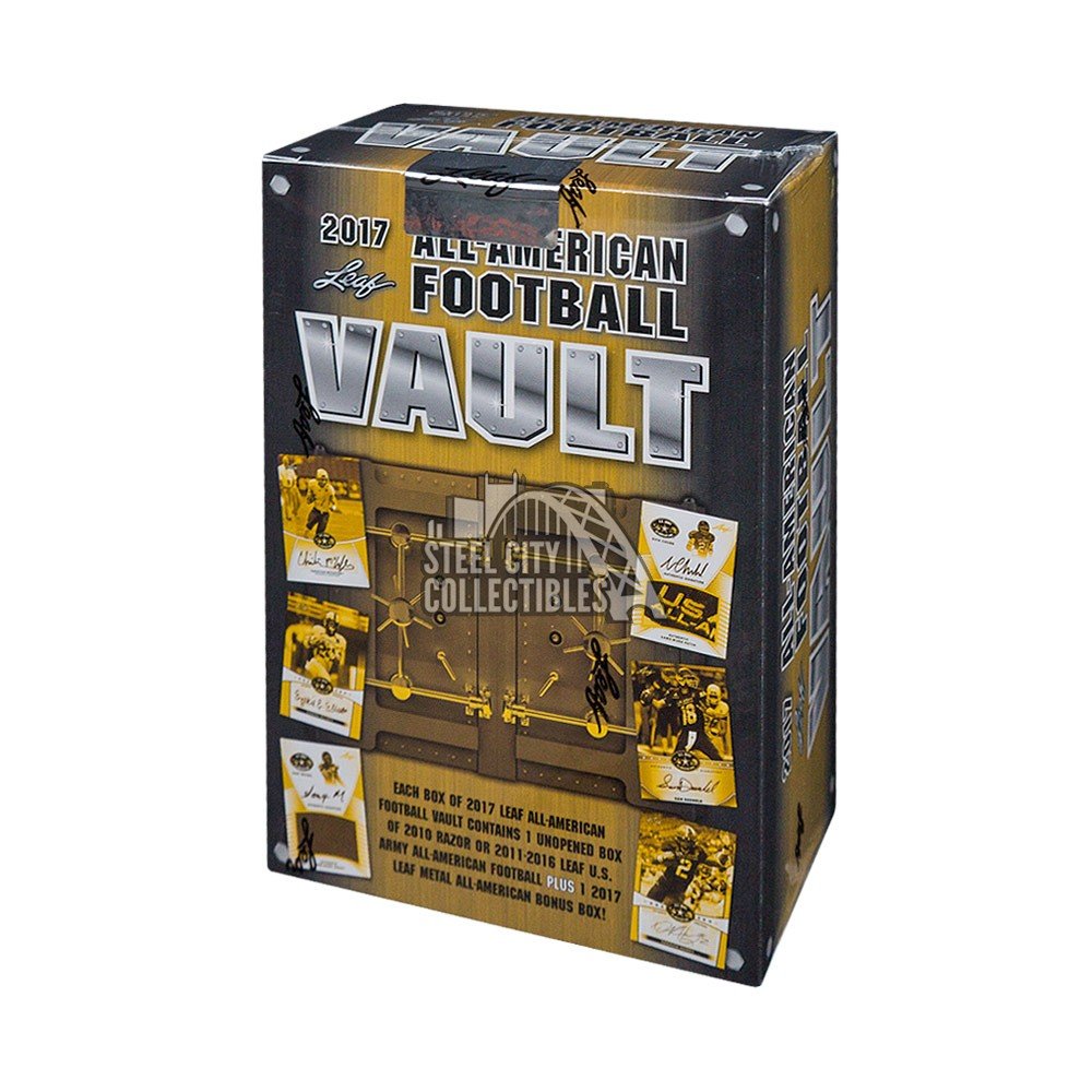 2017 Leaf All American Vault Football Hobby Box Steel City Collectibles