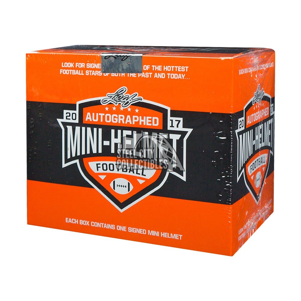 2017 Leaf Autographed Football Mini Helmet Hobby Box Steel City