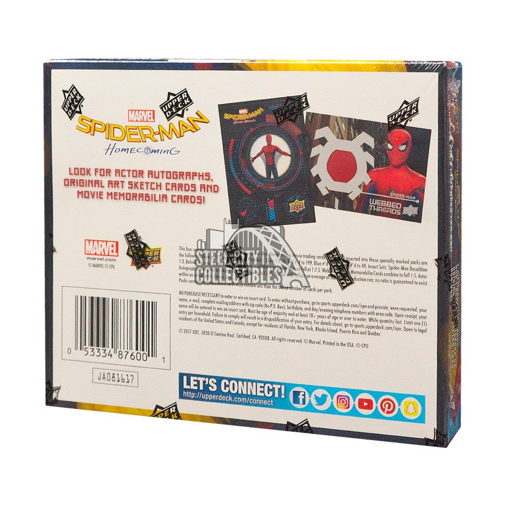 2017 Upper Deck Marvel Spider-Man Homecoming Hobby Box | Steel