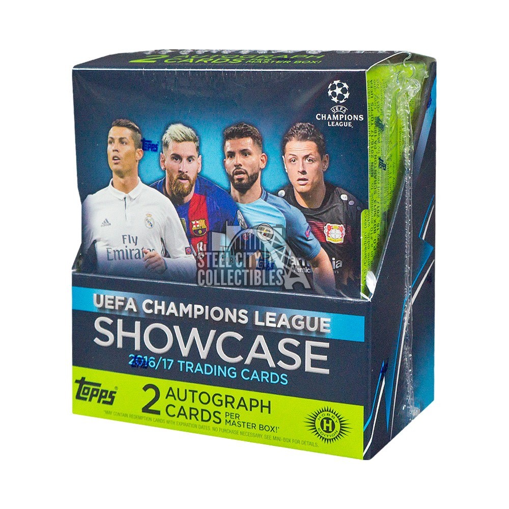 2016-17 Topps UEFA Champions League Showcase Soccer Hobby Box ① 2016-17 Topps UEFA Champions League Showcase Checklist, Info, Boxes