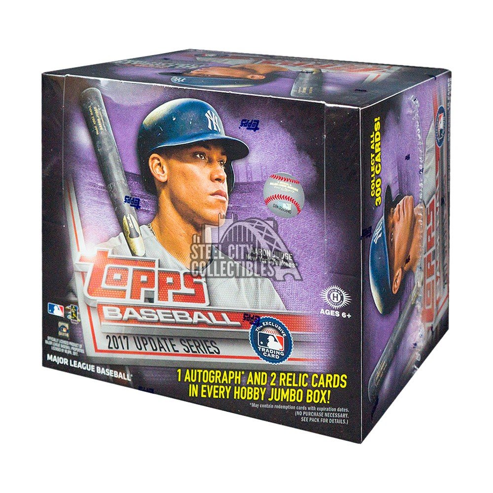 2017 Topps Update Baseball HTA Jumbo Hobby Box Steel City Collectibles