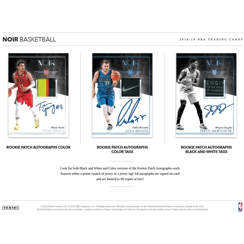 その他 Panini Noir Rookie Spotlights TraeYoung 2019 Panini Noir Newsreels Trae Young PATCH /10 #NJ-TYG PSA