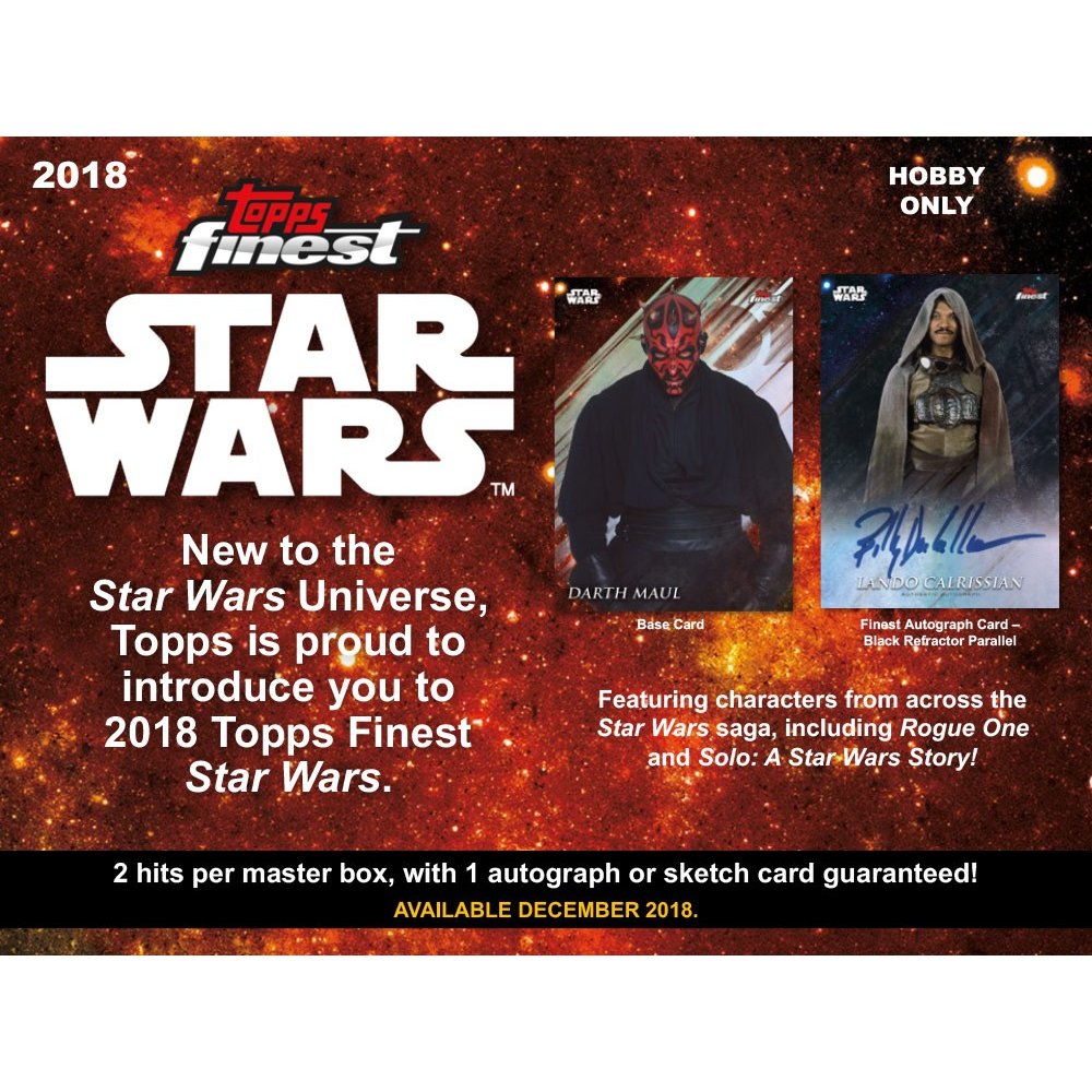 2018 topps star wars archives signature series hobby box