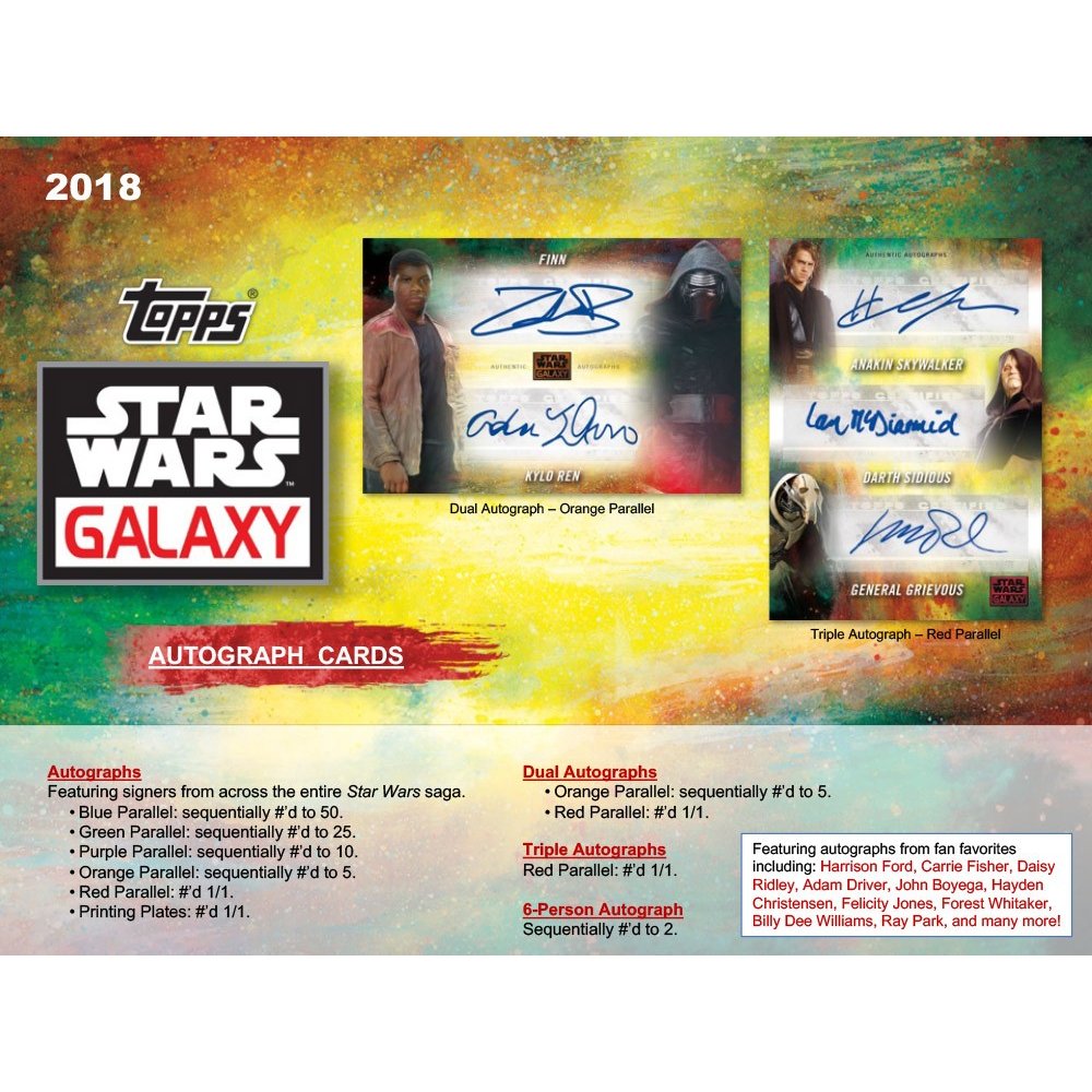 2018 Topps Star Wars Galaxy 10ct Blaster Box | Steel City