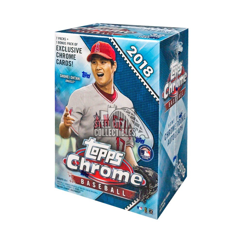2018 Topps Chrome Baseball 8ct Blaster Box | Steel City Collectibles