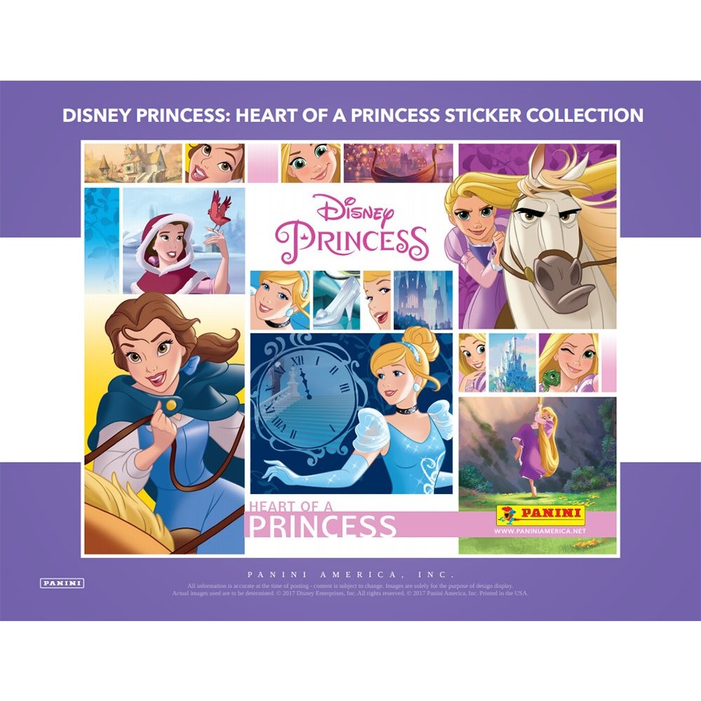 2018 Panini Disney Princess Sticker Collection 50ct Box with Album