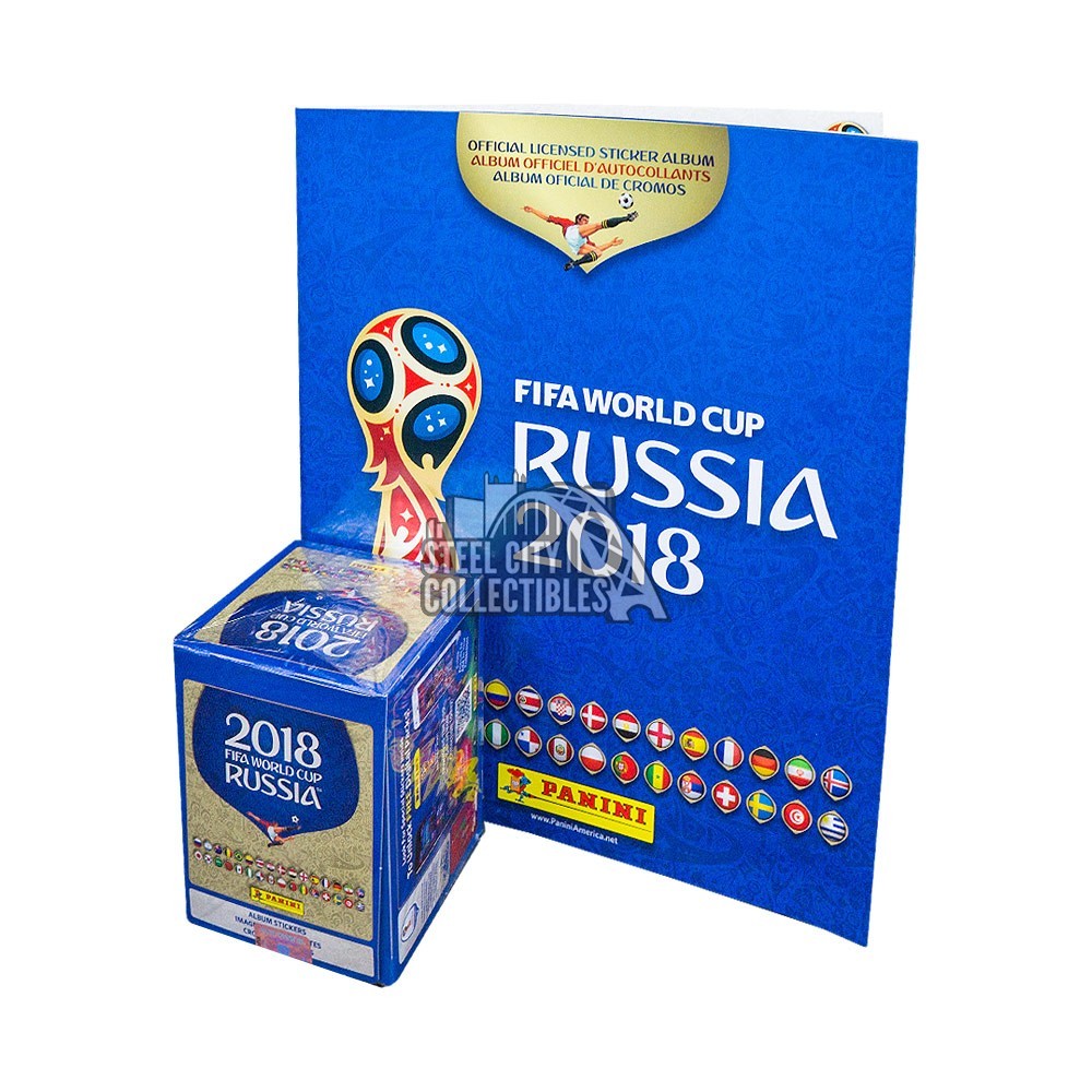 FACTORY SEALED 50 PACK BOX 2018 PANINI RUSSIA FIFA WORLD CUP SOCCER STICKERS 