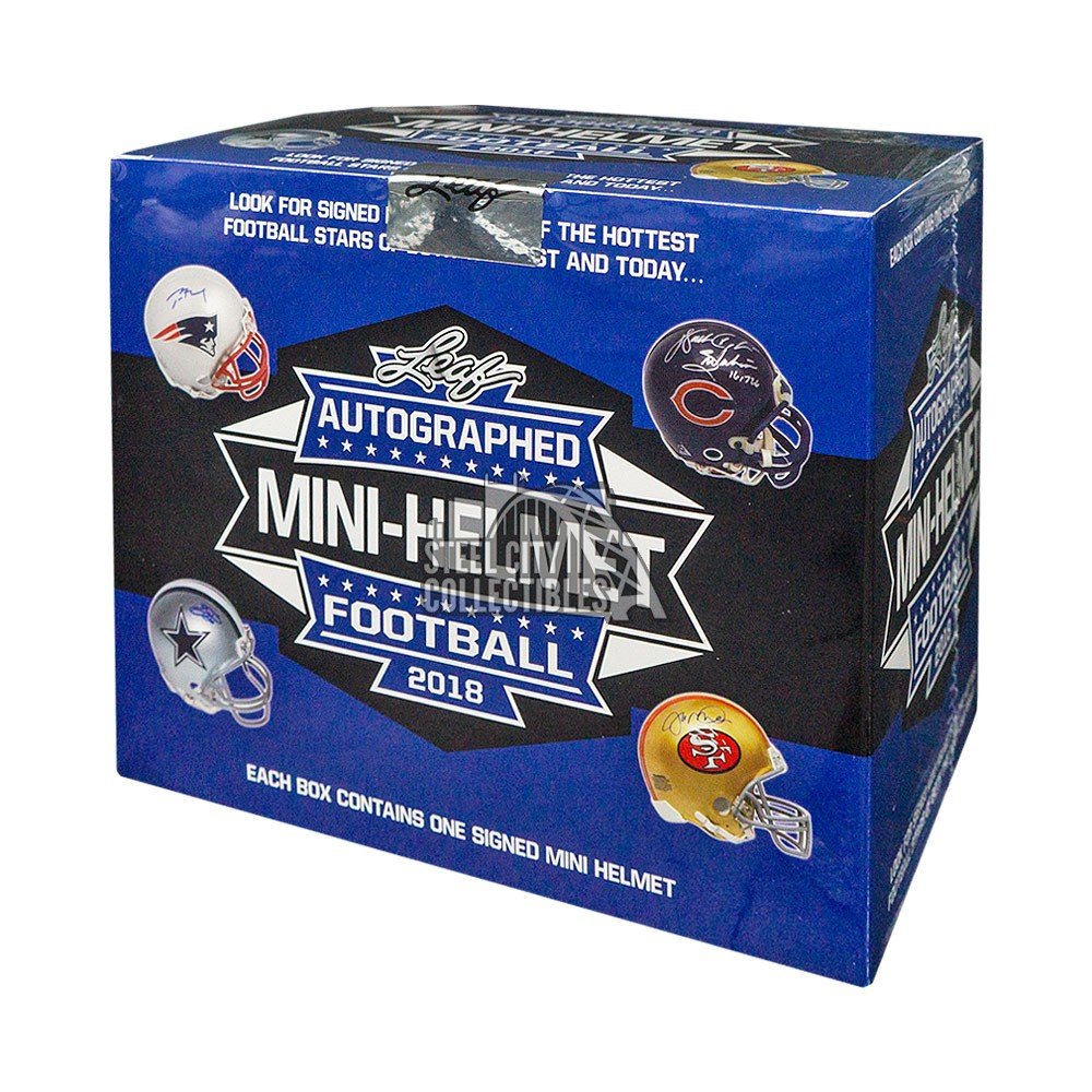 2018 Leaf Autographed Football Mini Helmet Edition Box Steel City