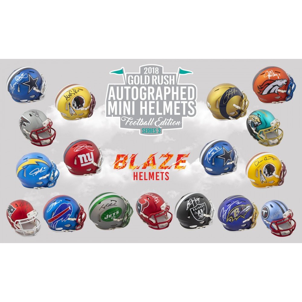 2018 Gold Rush Autographed Mini Helmets Football Edition Series 3 Box |  Steel City Collectibles