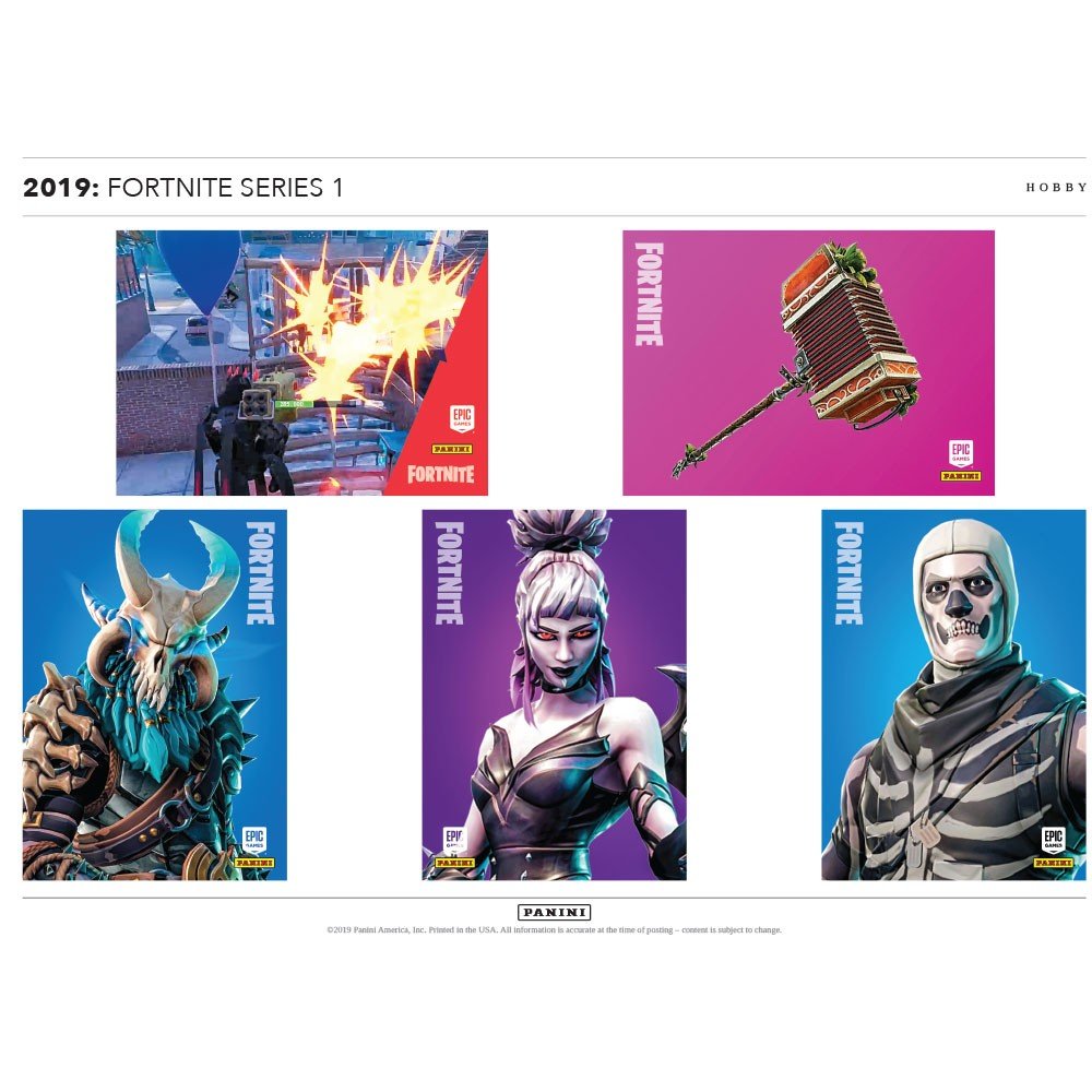 2019 panini fortnite series 1 trading cards 24ct box - fortnite cards