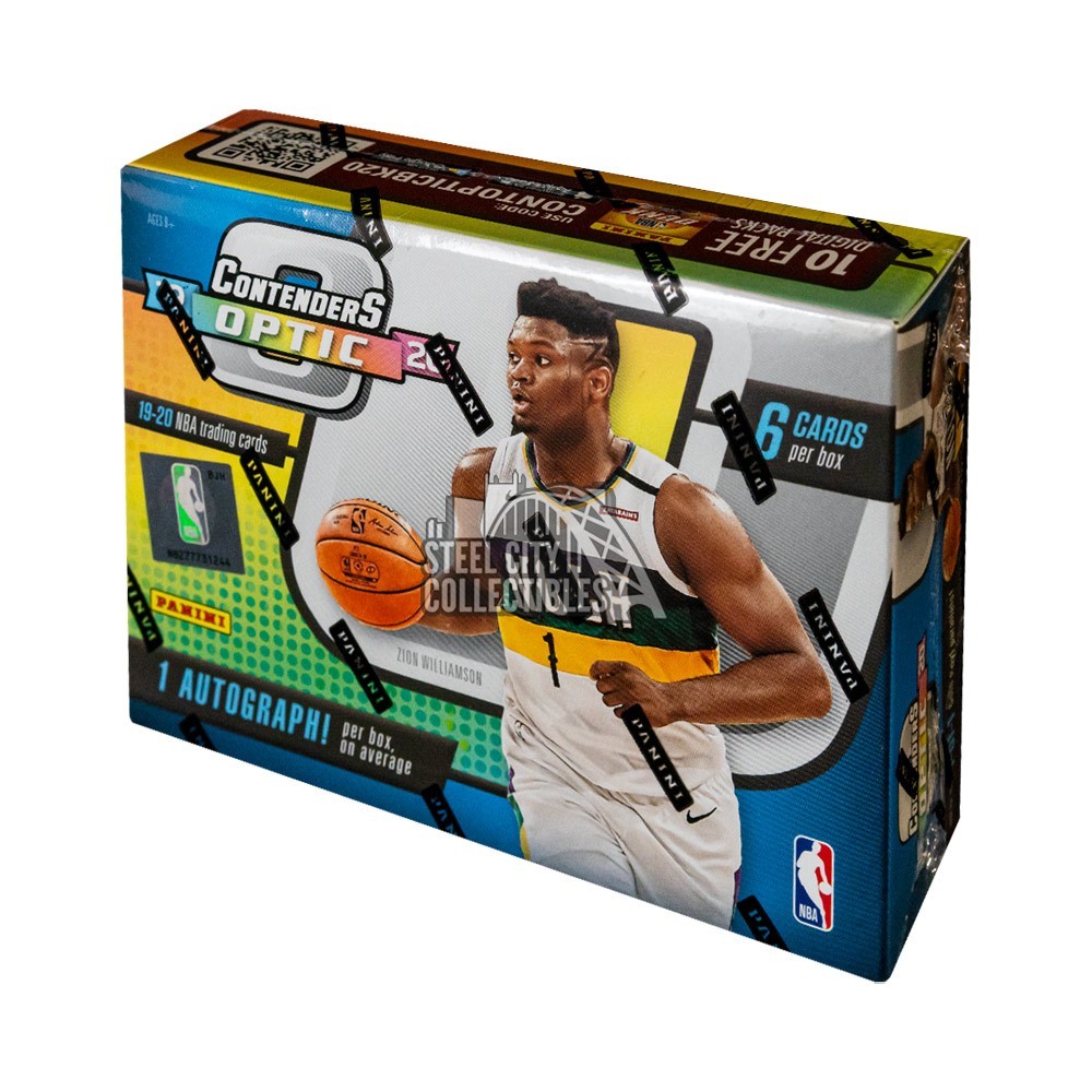 2019/20 Panini Contenders Basketball Sealed Blaster Box - Zion Williamson Rookie Year, Auto/Mem Chance