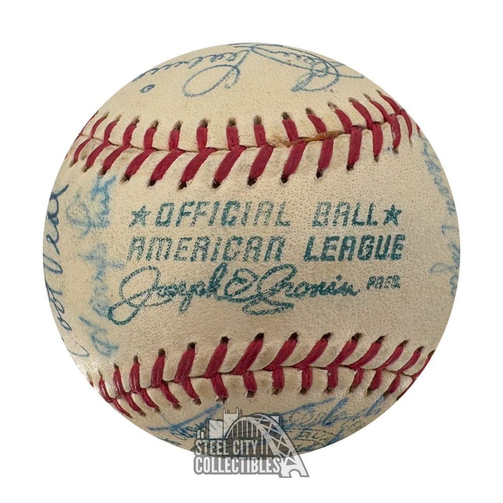 1960 Detroit Tigers Autographed Official American League Baseball