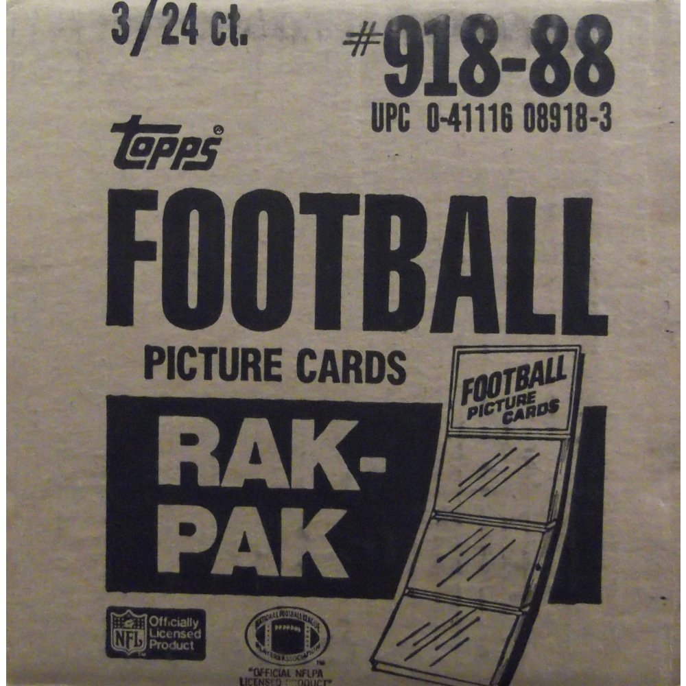 1988 Topps Football Rack Pack 3 Box Case Steel City Collectibles