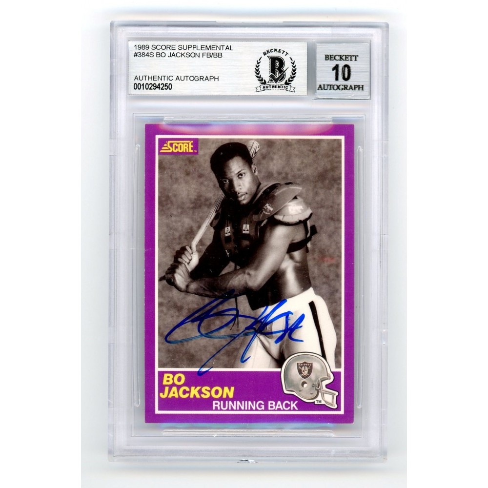 Bo Jackson 1989 Score Supplemental Autograph BAS 10 Steel City Collectibles