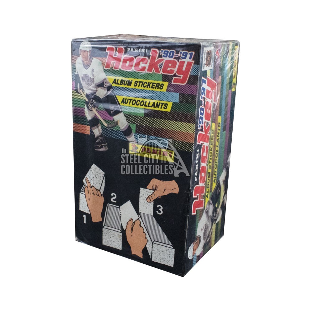 1990 91 panini hockey stickers box steel city collectibles