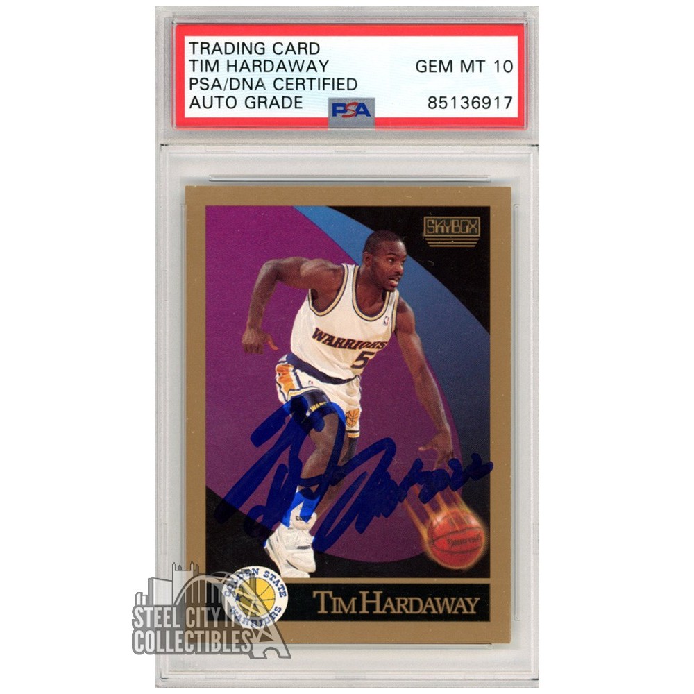Tim Hardaway HOF 2022 1990 Skybox Autograph Rookie Card #95 PSA