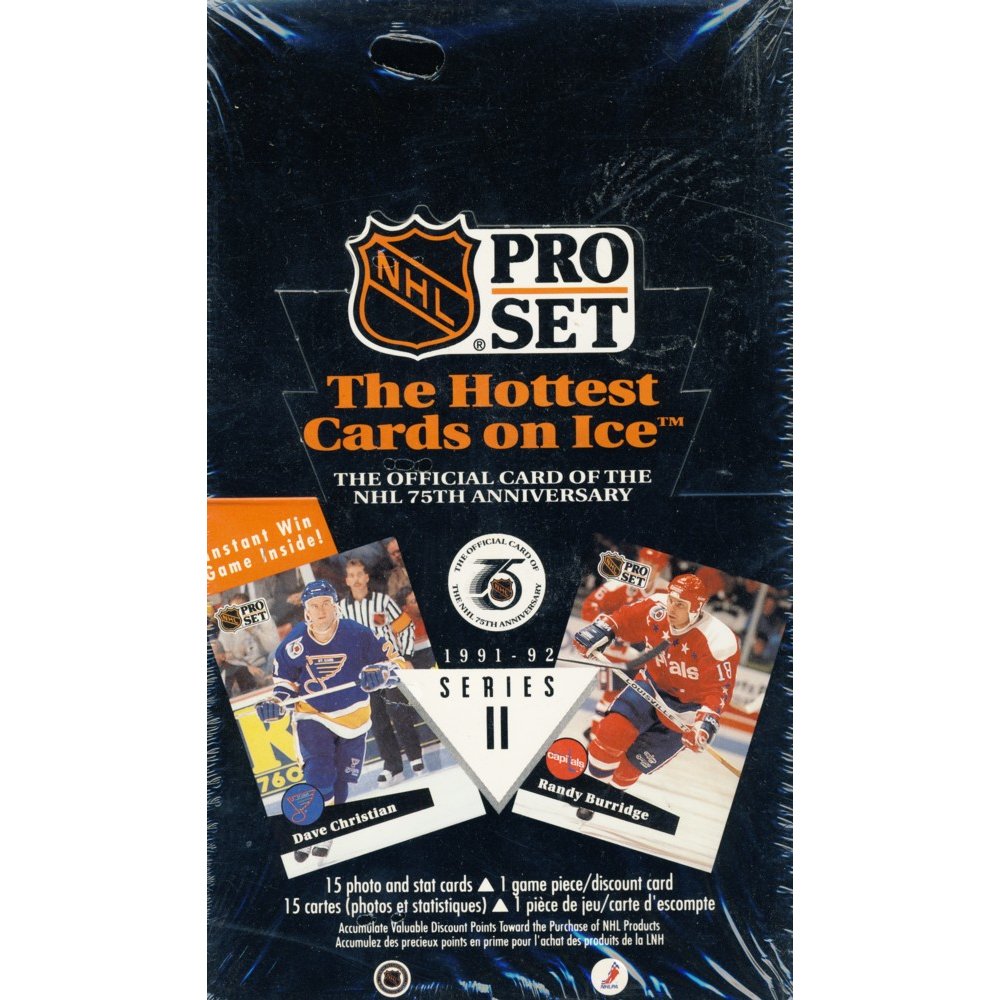 1991-92 NHL Pro Set Series 2 Hockey (English Edition) Sealed Box of 36 –  Baseball Dreams & Memories