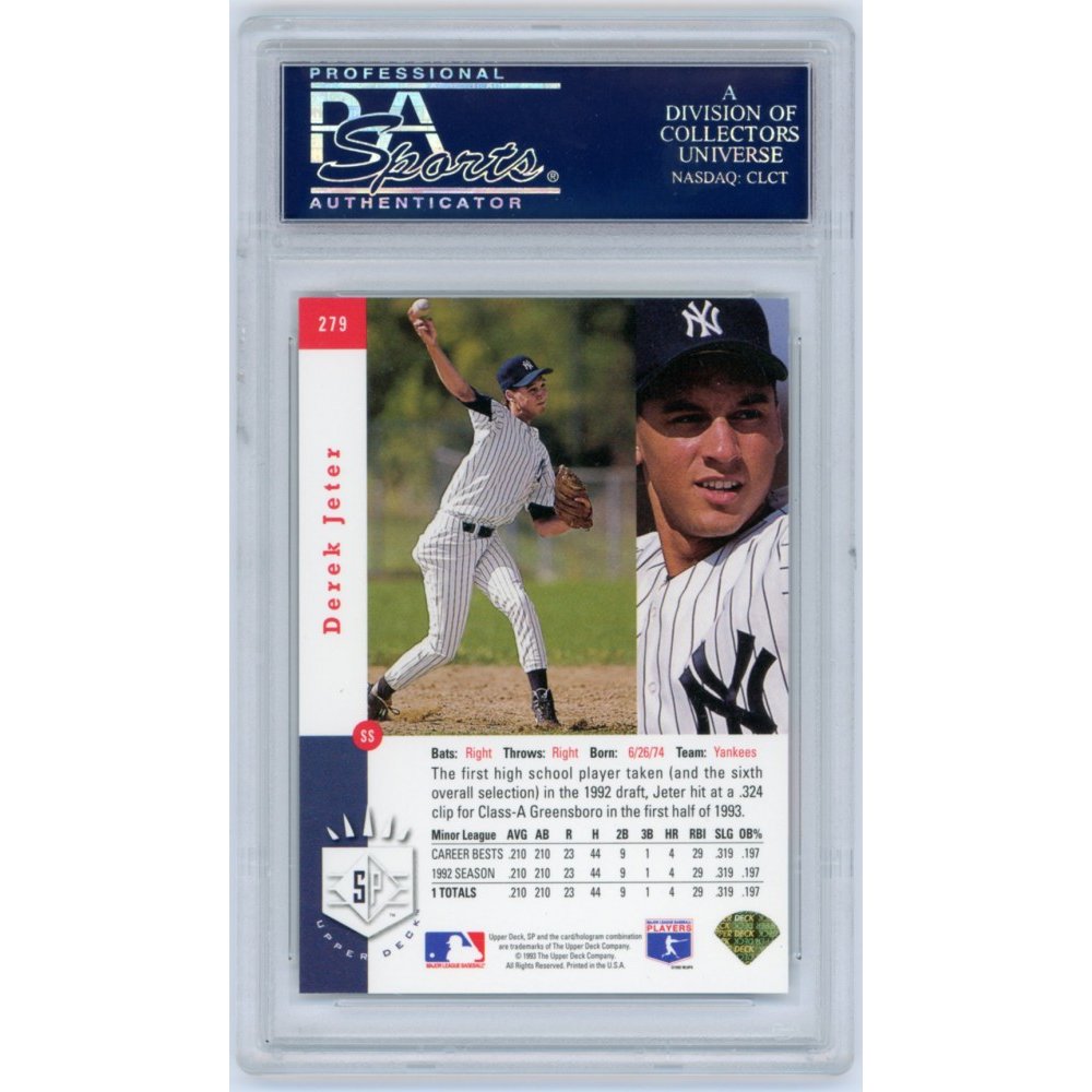 derek jeter graded rookie card Derek Jeter 1993 Topps Baseball #98 RC Rookie Card main image 0