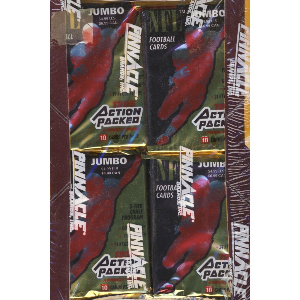 1995 Pinnacle Action Packed Football 24ct Jumbo Box Steel City