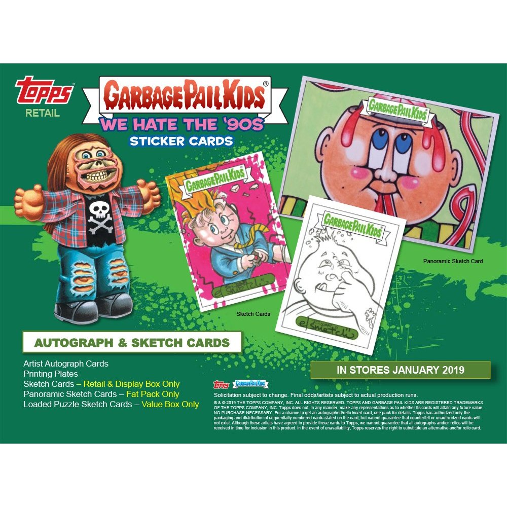 2019 Topps Garbage Pail Kids We Hate The 90s 5ct Blaster 16-Box