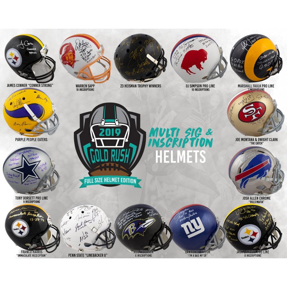 2019 Gold Rush Autographed Full Size Football Helmet Edition Box | Steel City Collectibles 2019 Gold Rush Autographed Full Size Football Helmet Edition Box | Steel City Collectibles