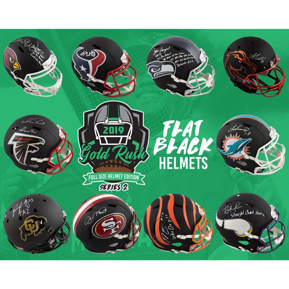 2019 Gold Rush Autographed Full Size Football Helmet Edition Series 2 4-Box Case | Steel City Collectibles 2019 Gold Rush Autographed Full Size Football Helmet Edition Series 2 4-Box Case | Steel City Collectibles