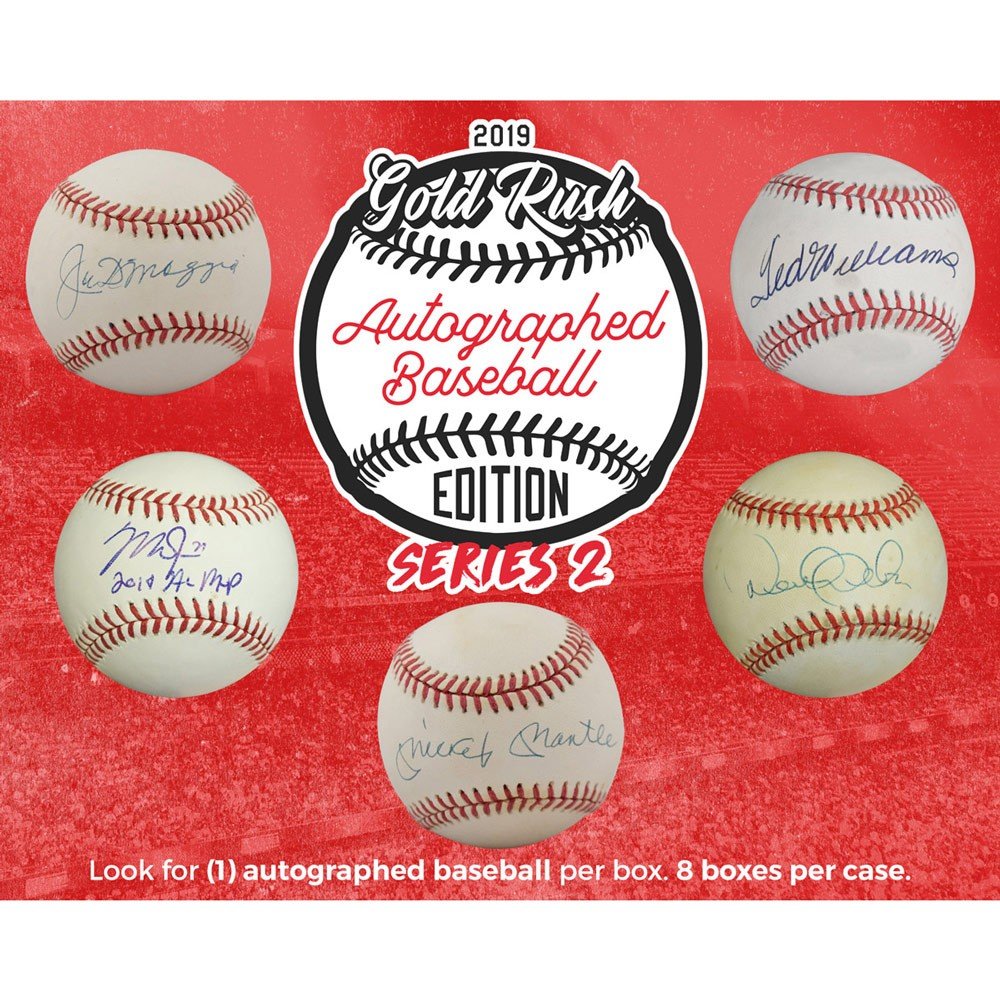 2019 Gold Rush Autographed Baseball Jersey Edition Series 2 Box