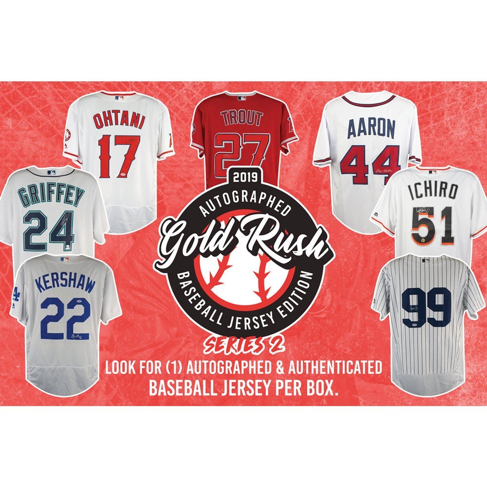 2019 Gold Rush Autographed Baseball Jersey Edition Series 2 Box Steel