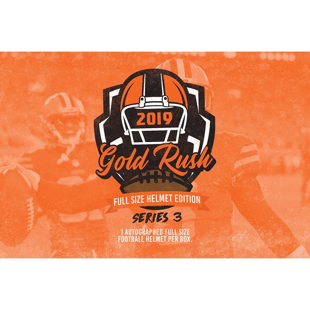2019 Gold Rush Autographed Full Size Football Helmet Edition Series 3 4-Box Case 2019 Gold Rush Autographed Full Size Football Helmet Edition Series 3 4-Box Case
